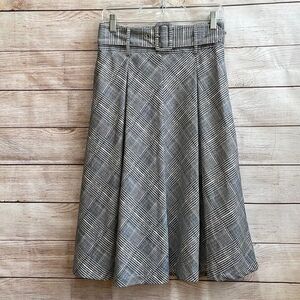 A. CALIN‎ BY FLYING TOMATO HOUNDSTOOTH PLAID SWING SKIRT